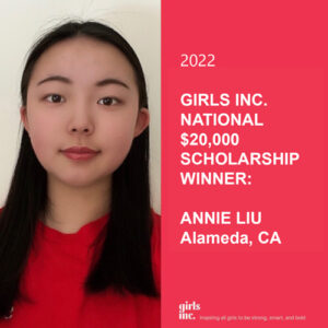 2022 National Scholarship Winner Annie Liu
